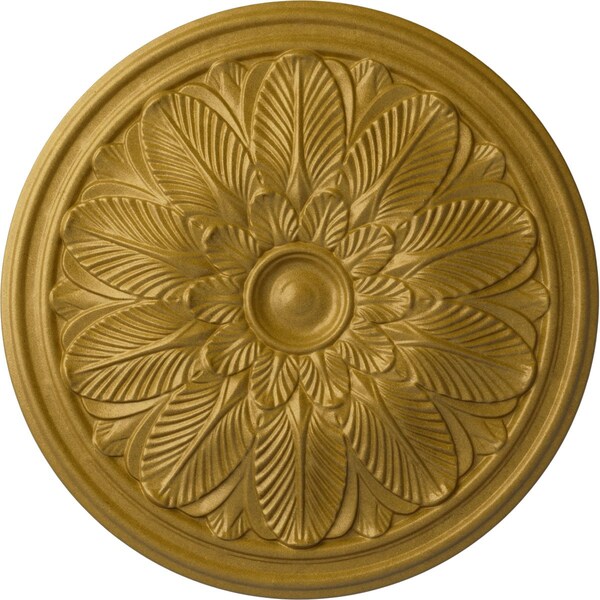 Ekena Millwork Bordeaux Ceiling Medallion (Fits Canopies up to 3 1/4"), 22 5/8"OD x 1 3/4"P, Pharaohs Gold CM22BOPGS - main